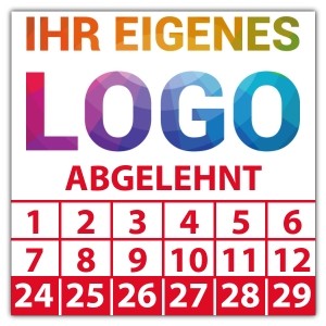 Prüfplakette Abgelehnt - Prüfplaketten Quadrat logo