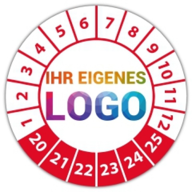Prüfplaketten mit Logo versehen