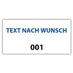 Nummerierte Aufkleber mit Wunschtext - Rechteck