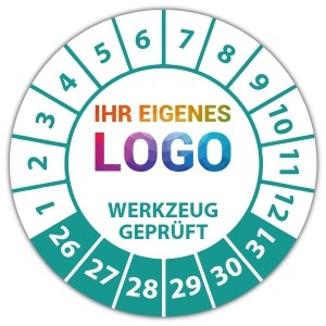 Prüfplakette Werkzeug geprüft -  logo