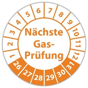 Prüfplakette Nächste GasPrüfung - 
