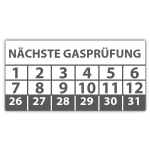 Prüfplakette "Nächste GasPrüfung"