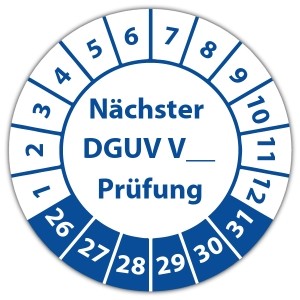 Prüfplakette Nächster DGUV Prüfung (eigene eingabe)