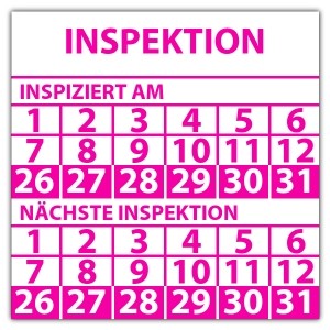 Prüfplakette doppeltes datum Inspektion - 
