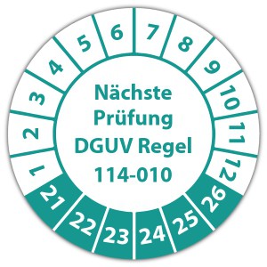 Prüfplaketten DGUV Prüfplaketten DGUV