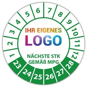 Prüfplakette Nächste STK gemäß MPG - Prüfplaketten auf Rolle logo