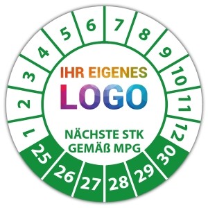 Prüfplakette Nächste STK gemäß MPG - Prüfplaketten auf Rolle logo