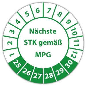 Prüfplakette Nächste STK gemäß MPG - Prüfplaketten auf Rolle