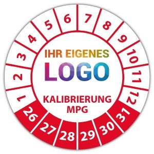 Prüfplakette Nächste Kalibrierung gemäß MPG - Prüfplaketten auf Rolle logo