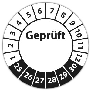Prüfplakette "Geprüft"