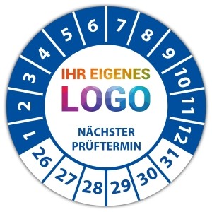 Prüfplakette "Geprüft Nächster Prüftermin" logo