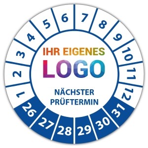 Prüfplakette Geprüft Nächster Prüftermin - Jahr aufkleber / Prüfplakette 2026 logo
