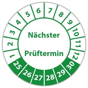 Prüfplakette "Nächster Prüftermin"