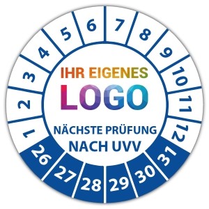 Prüfplakette Geprüft nach UVV nächster Prüftermin -  logo
