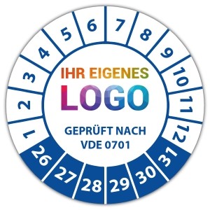 Prüfplakette Geprüft nach VDE 0701 - Prüfplaketten auf Rolle logo
