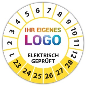 Prüfplakette Elektrisch geprüft - Prüfplaketten auf Rolle logo