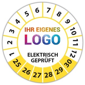 Prüfplakette Elektrisch geprüft - Prüfplaketten auf Rolle logo