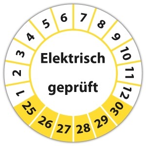 Prüfplakette Elektrisch geprüft - Prüfplaketten auf Rolle