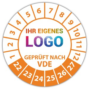 Prüfplakette Geprüft nach VDE - Prüfplaketten auf Rolle logo