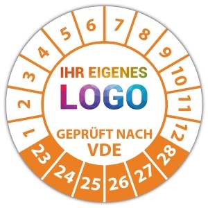 Prüfplakette Geprüft nach VDE - Prüfplaketten auf Rolle logo