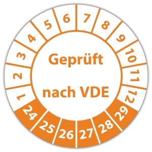 Prüfplakette Geprüft nach VDE - Prüfplaketten VDE / Elektro