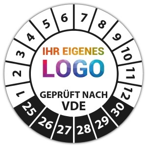 Prüfplakette Geprüft nach VDE - Prüfplaketten auf Rolle logo