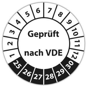 Prüfplakette Geprüft nach VDE - Prüfplaketten auf Rolle