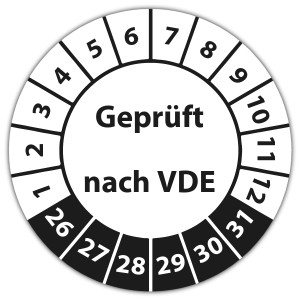 Prüfplakette "Geprüft nach VDE"