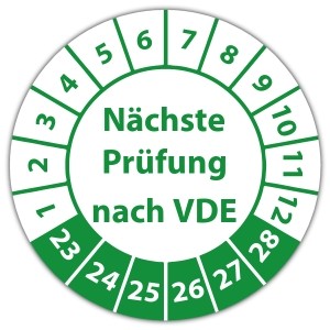 Prüfplakette Nächste Prüfung nach VDE - Prüfplaketten auf Rolle
