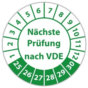 Prüfplakette Nächste Prüfung nach VDE - Prüfplaketten auf Rolle