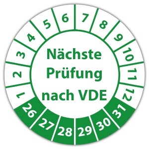 Prüfplakette Nächste Prüfung nach VDE - Prüfplaketten auf Rolle