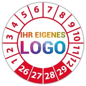Prüfplakette mit Logo