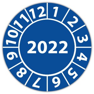 Prüfplakette mit Jahr - Jahr aufkleber 2022