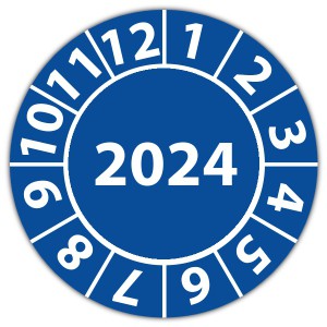 Prüfplakette mit Jahr - Jahr aufkleber 2024