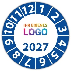 Prüfplakette mit Jahr - Jahr aufkleber 2027 logo