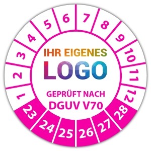 Prüfplakette "Geprüft nach DGUV Vorschrift 70" logo