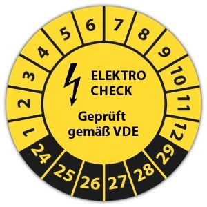 Prüfplakette Elektro-Check VDE - Prüfplaketten VDE / Elektro
