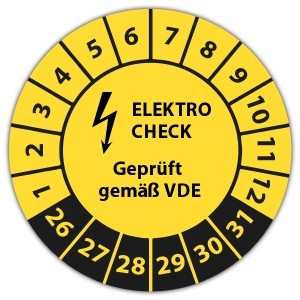 Prüfplakette Elektro-Check VDE - Prüfplaketten auf Rolle