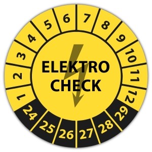 Prüfplakette Elektro-Check - Prüfplaketten VDE / Elektro