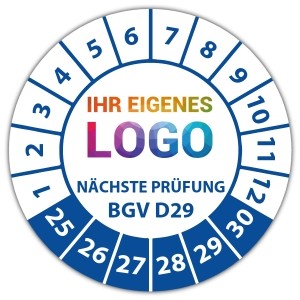 Prüfplakette Geprüft nach BGV D29 Nächste Prüftermin - Prüfplaketten auf Rolle logo