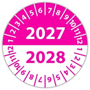 Prüfplakette mit 2 Jahre - Jahr aufkleber 2027