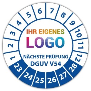 Prüfplakette Geprüft nach DGUV Vorschrift 54 Nächster Prüftermin -  logo