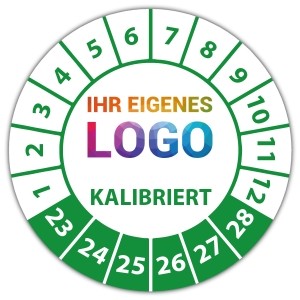 Prüfplakette kalibriert - Prüfplaketten auf Rolle logo