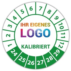 Prüfplakette kalibriert - Kalibrierungsaufkleber logo