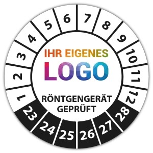 Prüfplakette Röntgengerät geprüft - Prüfplaketten auf Rolle logo