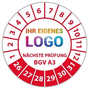 Prüfplakette Geprüft nach BGV A3 Nächster Prüftermin - Prüfplaketten auf Rolle logo