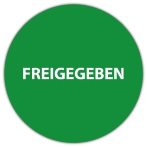 Prüfplakette Freigegeben - Prüfplaketten auf Rolle