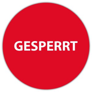 Prüfplakette Gesperrt - Prüfplaketten Neutral