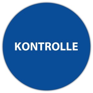 Prüfplakette Kontrolle - Prüfplaketten auf Rolle
