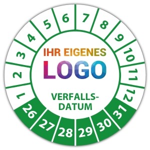 Prüfplakette Verfallsdatum - Prüfplaketten auf Rolle logo